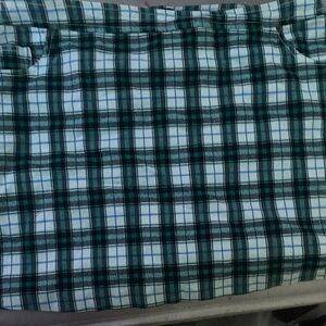 Plaid Green and White Women's Skirt